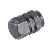 4PCS Black Metal Plated Hexagon Tire Valve Stem Caps Universal Fit - 5