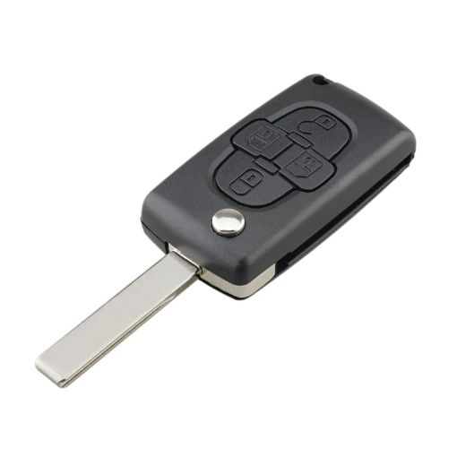 CITROEN C8/PEUGEOT 1007 4-Button Car Key Case Replacement Grooved - 1