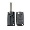 CITROEN C8/PEUGEOT 1007 4-Button Car Key Case Replacement Grooved - 8