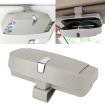 Multi-functional Grey Car Glasses Case with Card Slot - Flat Style - 1