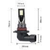 2 PCS 9006 Car LED Fog Light 12W 3000K 800LM 12LEDs SMD-3030 White - 3