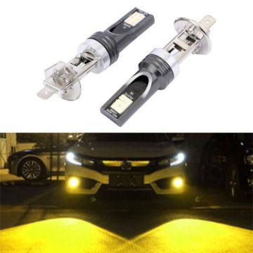 H1 Car LED Fog Light 2PCS 12W 3000K 800LM 12LEDs SMD-3030 Yellow - 1
