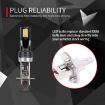 H1 Car LED Fog Light 2PCS 12W 3000K 800LM 12LEDs SMD-3030 Yellow - 5