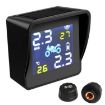 Universal Motorcycle Wireless Solar TPMS Tire Pressure Alarm System - 2