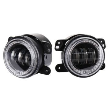 2 PCS 4" Car LED Fog Light 12V-30V 30W 1440LM 12LEDs Yellow Light - 1