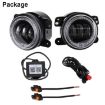 2 PCS 4" Car LED Fog Light 12V-30V 30W 1440LM 12LEDs Yellow Light - 7