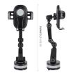 360 Rotating Telescopic Suction Cup Phone Holder for Car - Grey - 4