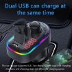 C12 Car Dual USB Charger & Bluetooth FM Transmitter with Light - 7