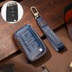 Volkswagen Lavida B Style Blue Cowhide Leather Key Cover Case - 1