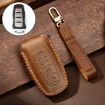 Hallmo Brown Cowhide Leather Key Cover for Haval H6 - 1
