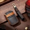 Hallmo Black Leather Key Cover for Land Rover Discovery 5 B Style - 2