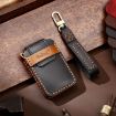 Volvo 6-Button Key Case - Hallmo Black Cowhide Leather Cover - 2