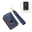 Volvo Car Key Cover - Black Cowhide Leather Protective Case by Hallmo - 3