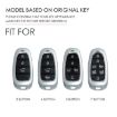 Hyundai 5-Button Key Case - Hallmo Cowhide Leather Cover (Black) - 3