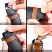 Hyundai 5-Button Key Case - Blue Cowhide Leather Protective Cover - 4