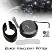 Motorcycle Handlebar Clock Quartz Watch with Lock 22-25mm (Black) - 5