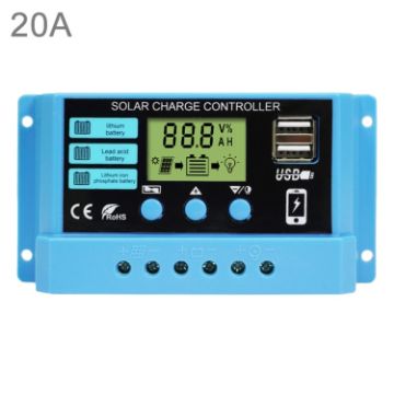 20A Solar Charge Controller for 12V/24V Lithium & Lead-Acid Batteries - 1