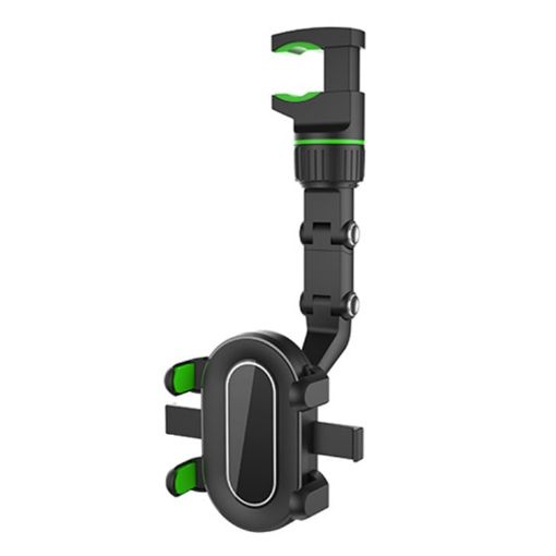 3rd Gen Green Car Rearview Mirror & Rear Seat Phone Holder - 1
