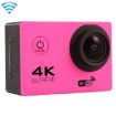 F60 2" Screen 170 Wide Angle WiFi Sport Action Camera with Case, Magenta - 1