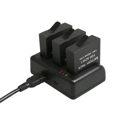 GoPro HERO5 AHDBT-501 Charger with V8 & USB-C Ports + LED Indicator - 1