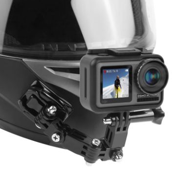 Cycling Helmet Mount Set for GoPro, Insta360, DJI - J-Hook & Screw - 1