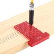 T60 T-Shaped Aluminum Alloy Woodworking Holes Ruler Tool - 5