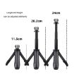 Foldable Tripod Holder Selfie Stick for GoPro, Insta360, DJI - 12-23cm - 5