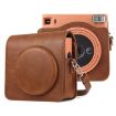 FUJIFILM instax Square SQ1 Brown PU Leather Camera Bag with Strap - 1