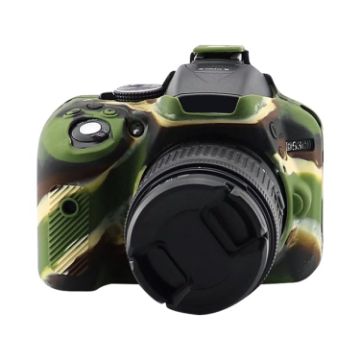 Camouflage Soft Silicone Protective Case for Nikon D5300 Camera - 1