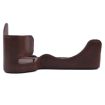 Sony A7 IV PU Leather Camera Half Case Base, 1/4" Thread, Coffee - 2