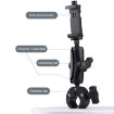 360 Rotation Adjustable Action Camera Holder for Bike/Motorcycle - Black - 3