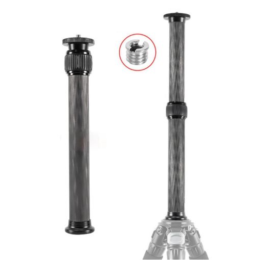 BEXIN P262C Carbon Fiber Tripod Extension Pole 235mm-396mm (Black) - 1
