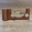 FUJIFILM X-T5 PU Leather Camera Half Case Base, 1/4" Thread, Coffee - 2