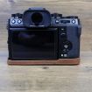 FUJIFILM X-T5 PU Leather Camera Half Case Base, 1/4" Thread, Coffee - 3