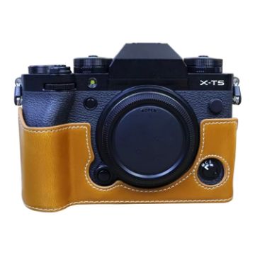 FUJIFILM X-T5 PU Leather Camera Half Case Base Brown 1/4" Thread - 1