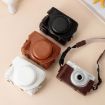 Sony ZV-1F Vlog Camera Leather Case Bag with Strap - Brown - 3