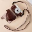Sony ZV-1F Vlog Camera Leather Case Bag with Strap - Brown - 5