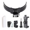 Foldable Action Camera Phone Helmet Mount Kit with J-Hook & Clamp (Black) - 2