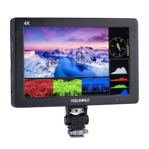 FEELWORLD T7 PLUS 7" 3D LUT DSLR Monitor with Waveform 4K HDMI Black - 1