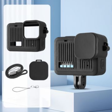 GoPro HERO 2024 Black Silicone Case with Wrist Strap & Lens Cover - 1