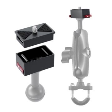 Metal Quick Release Base Adapter for GoPro, Insta360, DJI - Black - 1