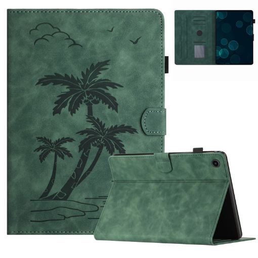 Samsung Galaxy Tab A8 10.5 2021 Coconut Tree Leather Case Green - 1