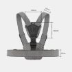 Adjustable 3 in 1 Body Mount Belt Chest Strap with Mount & Screw - Grey - 4