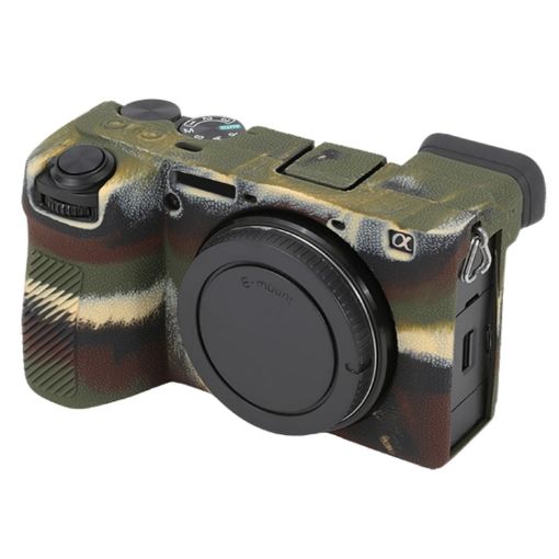 Sony ILCE-6700/A6700 Camouflage Litchi Texture Silicone Case - 1