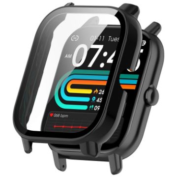 1.85" Black Protective Case for P66/P66D/P66ED Watch with Tempered Film - 1