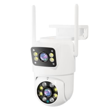 4MP Outdoor WiFi Camera, Two-way Voice, IP66 Waterproof, AU Plug, White - 1
