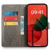 OPPO Find X8s Grey Leather Phone Case - Tree & Deer Embossed Design - 3