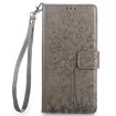Realme P3 Ultra 5G Grey Leather Phone Case - Tree & Deer Embossed - 2