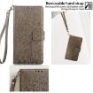 Realme P3 Ultra 5G Grey Leather Phone Case - Tree & Deer Embossed - 5