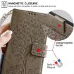 Realme P3 Ultra 5G Grey Leather Phone Case - Tree & Deer Embossed - 7